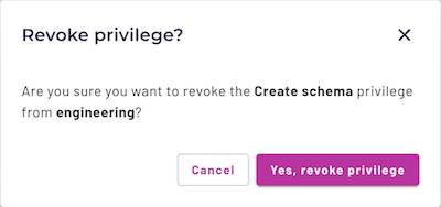 catalog explorer revoke privileges